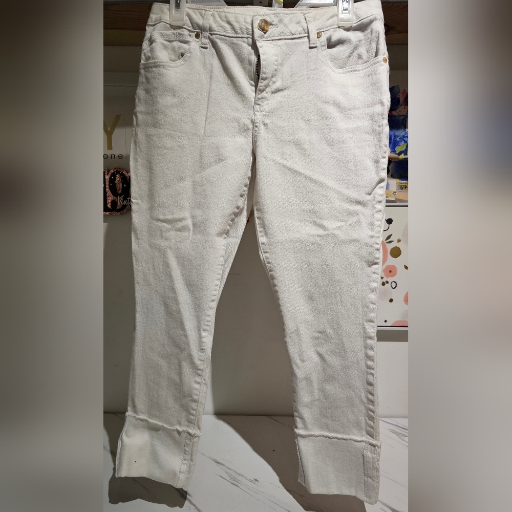 1822 Denim Women's Cropped Jeans - Cream